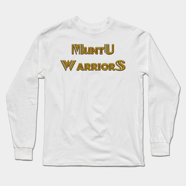 Muntu Warriors Logo Collection Long Sleeve T-Shirt by Beckley Art